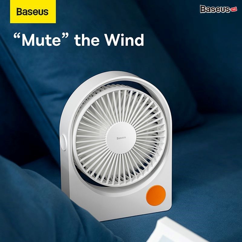 Quạt Mini Pin Sạc Để Bàn Baseus Serenity Desktop Fan Pro 2000 mAh (Pin sạc 2000mAh, 3 Mức gió, Siêu êm)