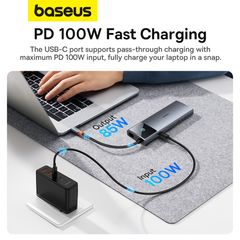 Hub Chuyển Đa Năng Baseus Metal Gleam Series II 10 in 1 Cho Macbook Laptop iPhone Samsung (Type c to HDMI USB RJ45 SD/TF PD 100W 3.5mm)