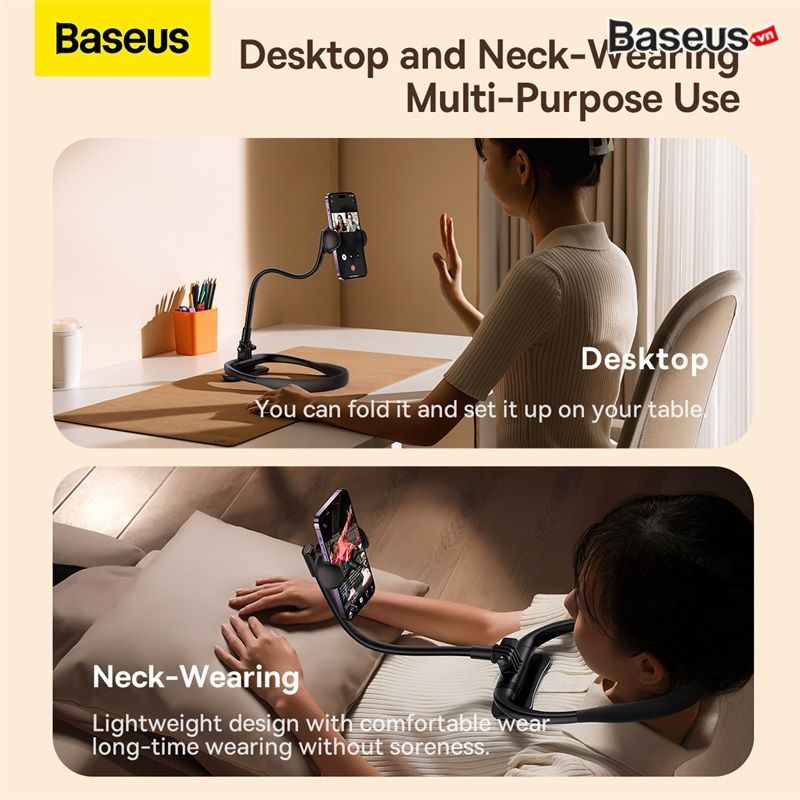 Kẹp Điện Thoại Quàng Cổ Đa Năng Baseus ComfortJoy Series Neck Phone Holder