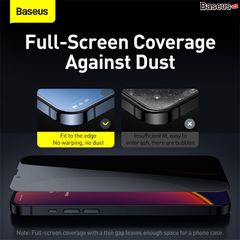 Kính cường lực Baseus 0.23mm curved-screen tempered glass screen protector with crack-resistant edges For iP 13 2021(2pcs/pack+Pasting Artifact)