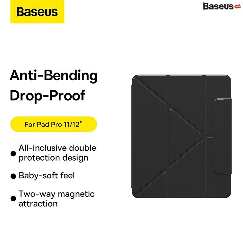 Bao Da Nam Châm Baseus Safattach Y-type Magnetic Stand Case For Pad Pro 11-inch Và 12.9-inch