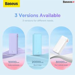 Pin Sạc Dự Phòng Baseus Airpow Fast Charge Power Bank (10000mAh/30000mAH, 20W, PD/QC/FCP Multi Quick charge Support)