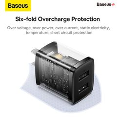 Củ Sạc Baseus Compact Charger 2 Cổng USB 10.5W