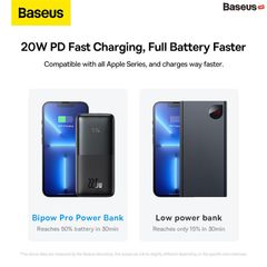 Pin Dự Phòng Sạc Nhanh Thế Hệ Mới Baseus Bipow Pro Digital Display Fast Charge Power Bank 10000mAh/20,000mAh -  22.5W/20W (Kèm Cáp Type C 3A 30cm)