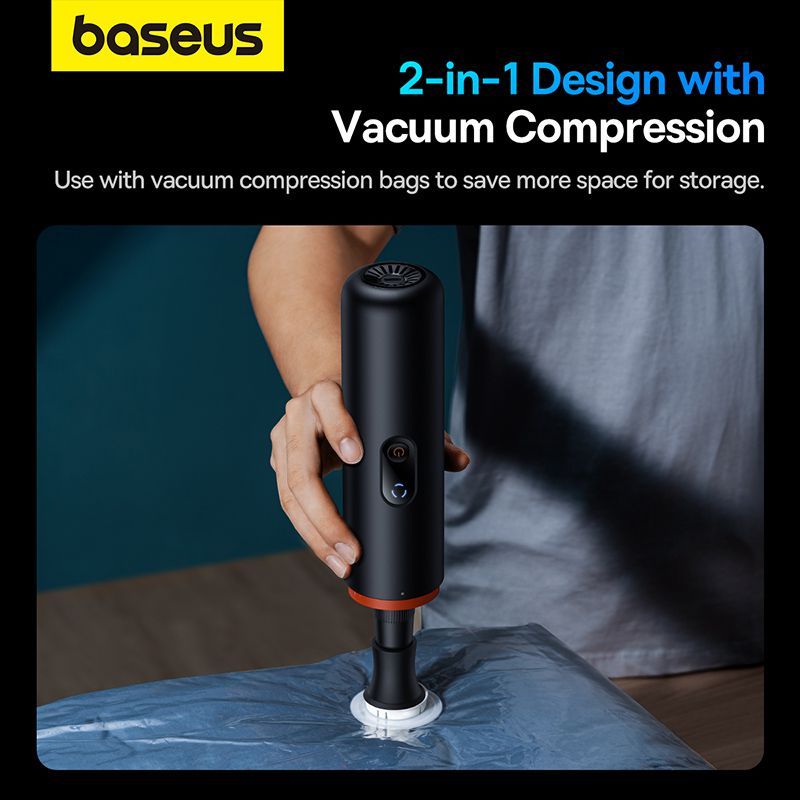 Máy Hút Bụi Cầm Tay Baseus A5 Car Vacuum Cleaner 130W 16000pa 7500mAh (Hút bụi và hút chân không)