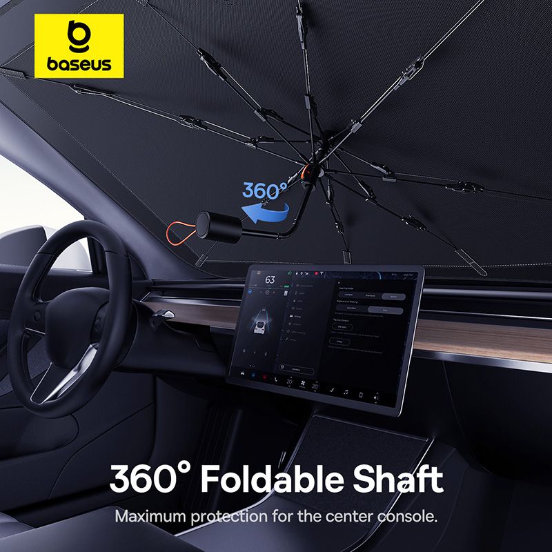 Dù Che Nắng Cửa Kính Trước Có Thể Xếp Lại Dùng Cho Xe Ô Tô Baseus CoolRide Doubled-Layered Windshield Sun Shade Umbrella Mega