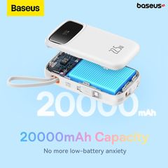 Pin Dự Phòng Sạc Nhanh Baseus Qpow2 Dual-Cable Digital Display Fast Charge Power Bank 22.5W