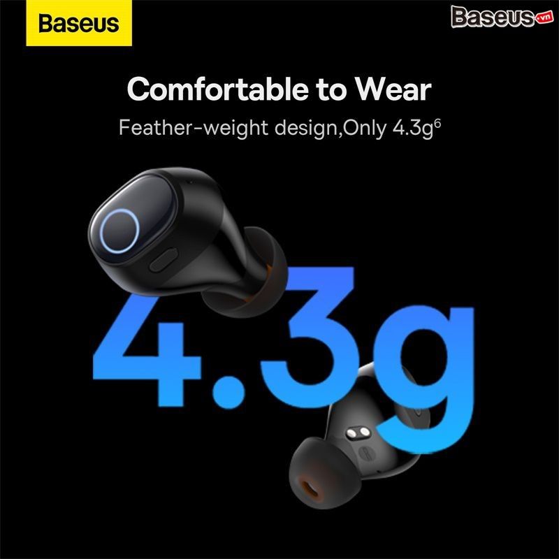 Tai Nghe Không Dây Baseus Bowie WM03 True Wireless Earphones (Bluetooth 5.3, Pin 38h, Super Fast charge, No-delay, APP Control)