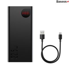 Pin Sạc Dự Phòng Baseus Adaman Digital Display Fast Charge Power Bank 40000mAh 22.5W (With Simple Series Charging Cable USB to Type-C 0.3m Black)