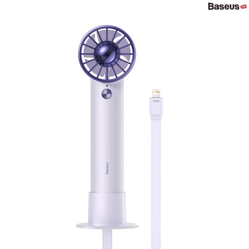 Quạt Mini Cầm Tay Baseus Flyer Turbine Handheld Fan 2000mAh (Tích hợp cáp sạc Lightning cho iPhone）