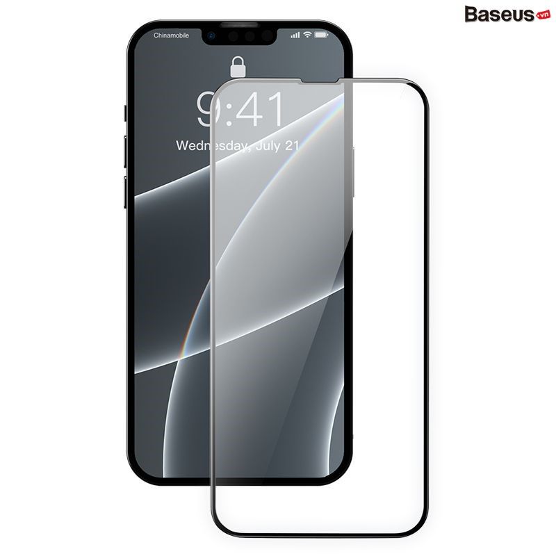 Kính cường lực Baseus 0.23mm curved-screen tempered glass screen protector with crack-resistant edges For iP 13 2021(2pcs/pack+Pasting Artifact)