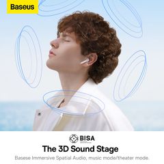 Tai Nghe Bluetooth Baseus WX5 True Wireless Earphone 4-Mic ENC Call Earbuds 30 Hours (Bluetooth 5.3, 0.06' Low Latency TWS Earphones)