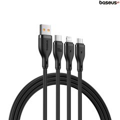 Cáp Sạc Đa Năng 3 in 1 Baseus Pudding Series One-for-three Fast Charging Cable USB to M+L+C 100W