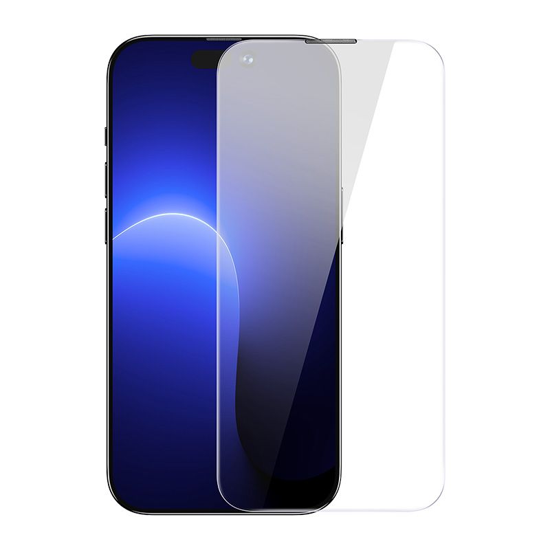 Kính Cường Lực Full HD 8K Chống Bụi Màn Loa Cho iPhone 14 series Baseus All-glass Nano Crystal Tempered Glass Film 0.3mm New 2022 (Full kính, full viền, Bộ 2 cái + Khung cố định hỗ trợ dán)