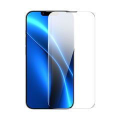 Kính Cường Lực Chống Bụi Màn Loa Dùng Cho IPhone Baseus All-glass Crystal Tempered Glass Film 0.3mm cho iPhone 14 Series (Full kính, full viền, Bộ 2 cái + Khung cố định hỗ trợ dán)