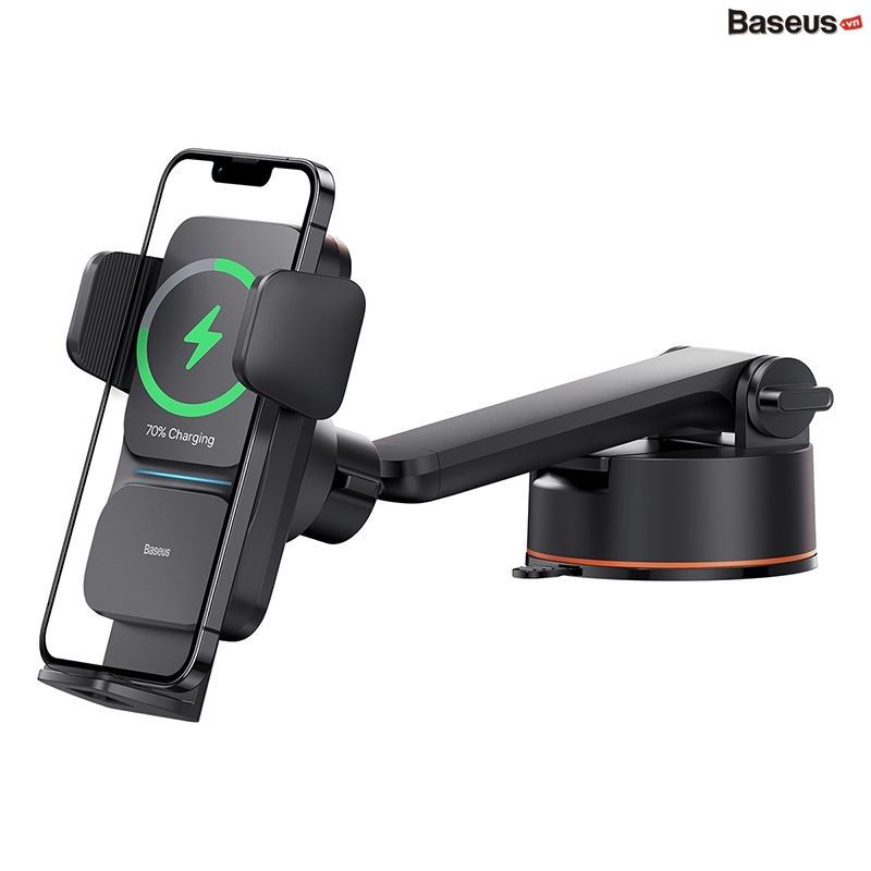 Bộ Đế Giữ Điện Thoại Tích Hợp Sạc Không Dây Baseus Wisdom Auto Alignment Car Mount Wireless Charger (QI 15W)