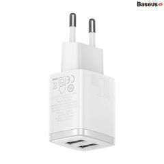 Bộ Sạc Đa Năng Baseus Compact Charger 10.5W 2 Cổng Sạc USB