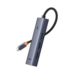 Hub Mở Rộng Kết Nối Baseus UltraJoy Series 5-Port HUB Space Grey (Type-C to USB3.0*4 + PD*1)
