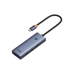 Hub Mở Rộng Kết Nối Baseus UltraJoy Series 5-Port HUB Space Grey (Type-C to USB3.0*4 + PD*1)