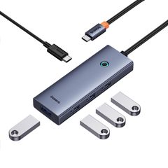 Hub Mở Rộng Kết Nối Baseus UltraJoy Series 5-Port HUB Space Grey (Type-C to USB3.0*4 + PD*1)