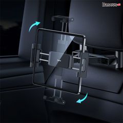 Giá treo xếp gọn dùng gắn lưng ghế trên xe hơi Baseus JoyRide Pro Backseat Car Mount Black (dùng cho Smartphone/ Tablet/ iPad)