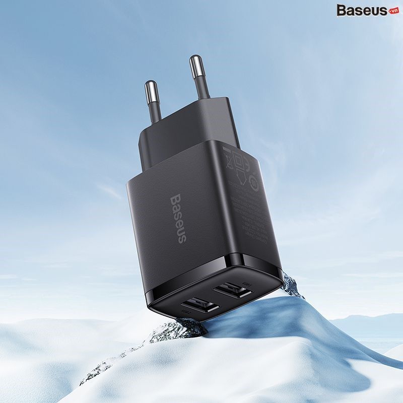 Bộ Sạc Đa Năng Baseus Compact Charger 10.5W 2 Cổng Sạc USB