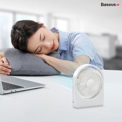 Quạt Mini Pin Sạc Để Bàn Baseus Serenity Desktop Fan Pro 2000 mAh (Pin sạc 2000mAh, 3 Mức gió, Siêu êm)