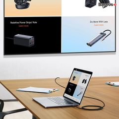 Cáp Chuyển USB Type C Sang HDMI Siêu Nét Baseus High Definition Series Graphene Cho Smartphone/Tablet/Macbook/Laptop (Type-C to HDMI 4K/60Hz Adapter Cable)