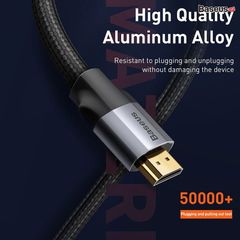 Cáp HDMI 2.0 Baseus Enjoyment Series 4KHD Male To 4KHD Male Adapter Cable (18Gbps, 4K/60Hz, 32 Audio channel, Aluminum Aloy)