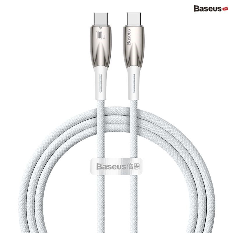 Cáp Sạc Nhanh Công Suất Cao Baseus Glimmer Series Fast Charging Data Cable Type-C to Type-C 100W