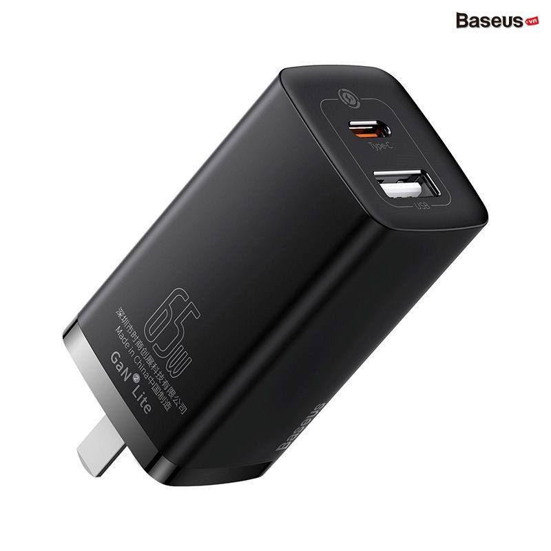 Cốc Sạc Nhanh Baseus GaN2 Lite Quick Charger 65W (Super Vooc, PD3.0/PPS/QC4.0/SCP/FCP Multi Quick Charge Protocol, New Upgrade Technology)