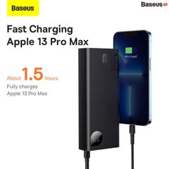 Pin Dự Phòng Sạc Nhanh Baseus Adaman Metal Digital Display 20000mAh 30W (Kèm Cáp C to C 60W/50cm, PD/QC Quick Charge Power Bank)