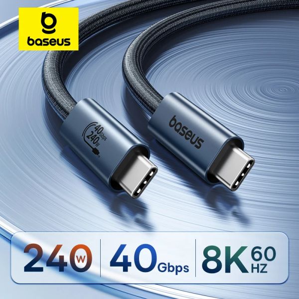 Cáp C to C xuất Video Baseus Flash Series 2 USB4 Full Featured Data Cable 40Gbps 240W 8K/60Hz