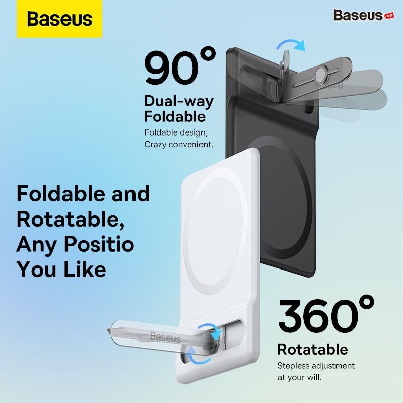 Giá Đỡ Điện Thoại Nam Châm Có Thể Xếp Gọn Baseus Foldable Magnetic Bracket Dành Cho IPhone12/iP13/iP14 (Magsafe Accessories Design)