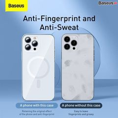 Ốp lưng nhựa cứng siêu mỏng từ tính Baseus Crystal Magnetic Phone Case For iP 13 2021