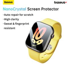 Kính Cường Lực Full Viền Chống Trầy Cho Apple Watch Baseus NanoCrystal Series Screen Protective Film Series  4/5/6/SE/SE 2