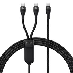 Cáp Sạc Nhanh 2 in 1 Baseus Flash Series Ⅱ One-for-Two Fast Charging Cable Type-C to Dual Type C 100W Gen2