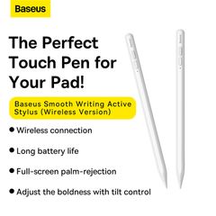 Bút cảm ứng Baseus Smooth Writing Capacitive Stylus dùng cho iPad Pro/Smartphone/Tablet Android (Active + Passive Version, Magnetic Adsorption, Tilt & Strength sensitive)