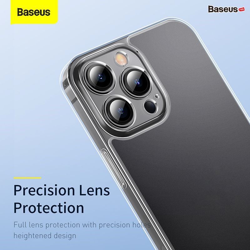 Ốp Lưng Cường Lực Nhám Viền Dẻo Chống Sốc Baseus Frosted Glass Protective Case dùng cho iPhone 13 Series (Full Coverage Tempered Glass Film + Cleaning kit)