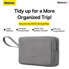 Túi Phụ Kiện Chống Thấm Nước Baseus Easy Journey Series Storage Bag (Da PU Siêu Mịn, Giặt được, Chống bụi, Chống thấm nước)