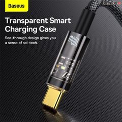 Cáp Sạc Tự Ngắt Siêu Nhanh Baseus Explorer Series Auto Power-Off 100W (USB to Type-C, Fast Charging & Data Cable)