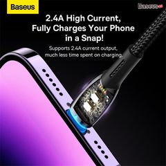 Cáp Sạc Nhanh Cho iPhone Baseus Glimmer Series Fast Charging Data Cable USB to Lightning 2.4A