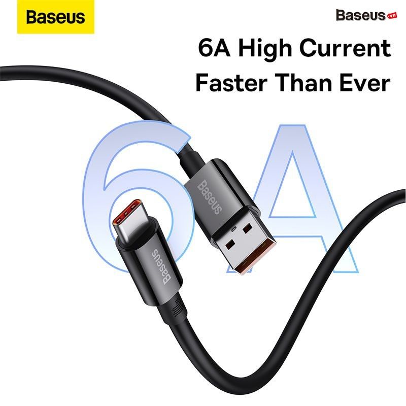 Cáp Sạc Nhanh Baseus Superior Series Fast Charging Data Cable USB to Type-C 100W Cho Huawei Honor Android 6A/100W