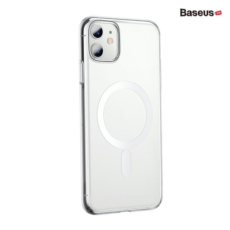 Ốp Lưng Nhựa Cứng Sạc Không Dây Magsafe Từ Tính Baseus Crystal Magnetic Phone Case Cho IPhone 11