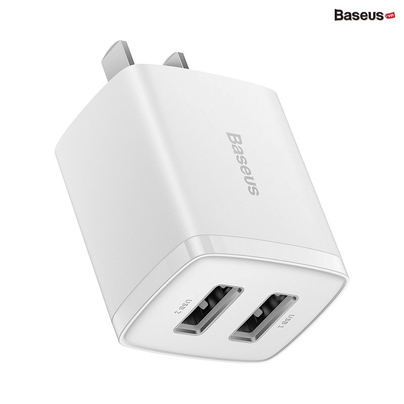 Củ Sạc Baseus Compact Charger 2 Cổng USB 10.5W