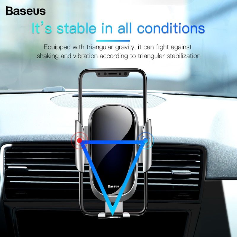 Bộ đế giữ điện thoại khóa tự động dùng cho xe hơi Baseus Future Gravity Car Mount （Air Outlet Version）