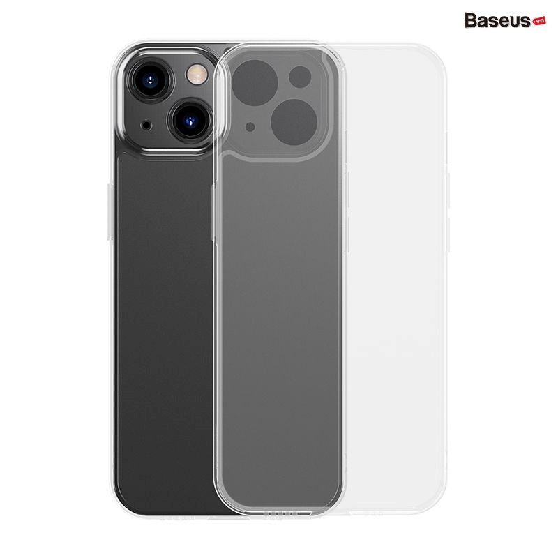 Ốp Lưng Cường Lực Nhám Viền Dẻo Chống Sốc Baseus Frosted Glass Protective Case dùng cho iPhone 13 Series (Full Coverage Tempered Glass Film + Cleaning kit)