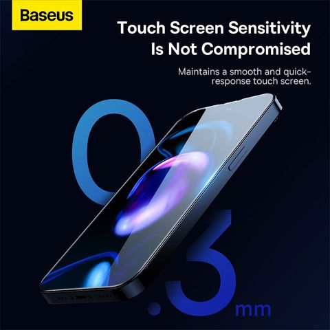 Kính Cường Lực Siêu Bền Baseus All-glass Tempered Glass Film 0.3mm Cho iPhone 14 13 Series (Pack of 2)