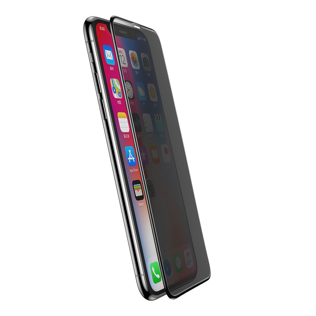 Kính cường lực 5 lớp siêu bền Baseus Rigid-edge 4D cho iPhone XR/ XS/ XS Max (0,3mm, Curved-screen Full Coverage tempered glass )