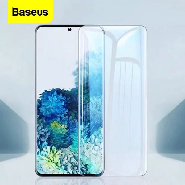 Kính cường lực UV 4 lớp chống trầy cho Samsung S20 Series Baseus 0.25mm Curved-screen UV Tempered Glass Screen Protector (Bộ 2 cái, Full keo, Full màn hình)